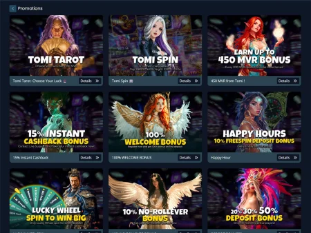 Tomi Club Bonuses – Welcome Bonus & Promotions 2025