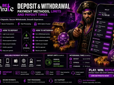 Betpirate Deposit and Withdrawal: Payment Methods, Limits and Payout Times
